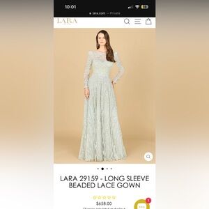 Lara dress bridal wedding long sleeve gown beaded